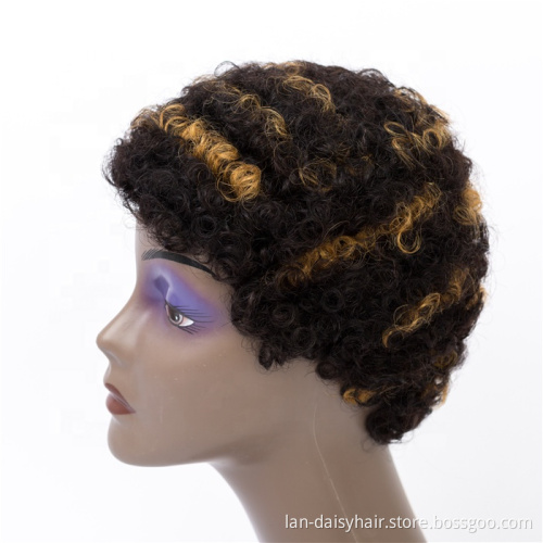 Most Popular Afro Bob For Black Women Hair Texture Rich Production Experience   Short Curly Human Hair Wig